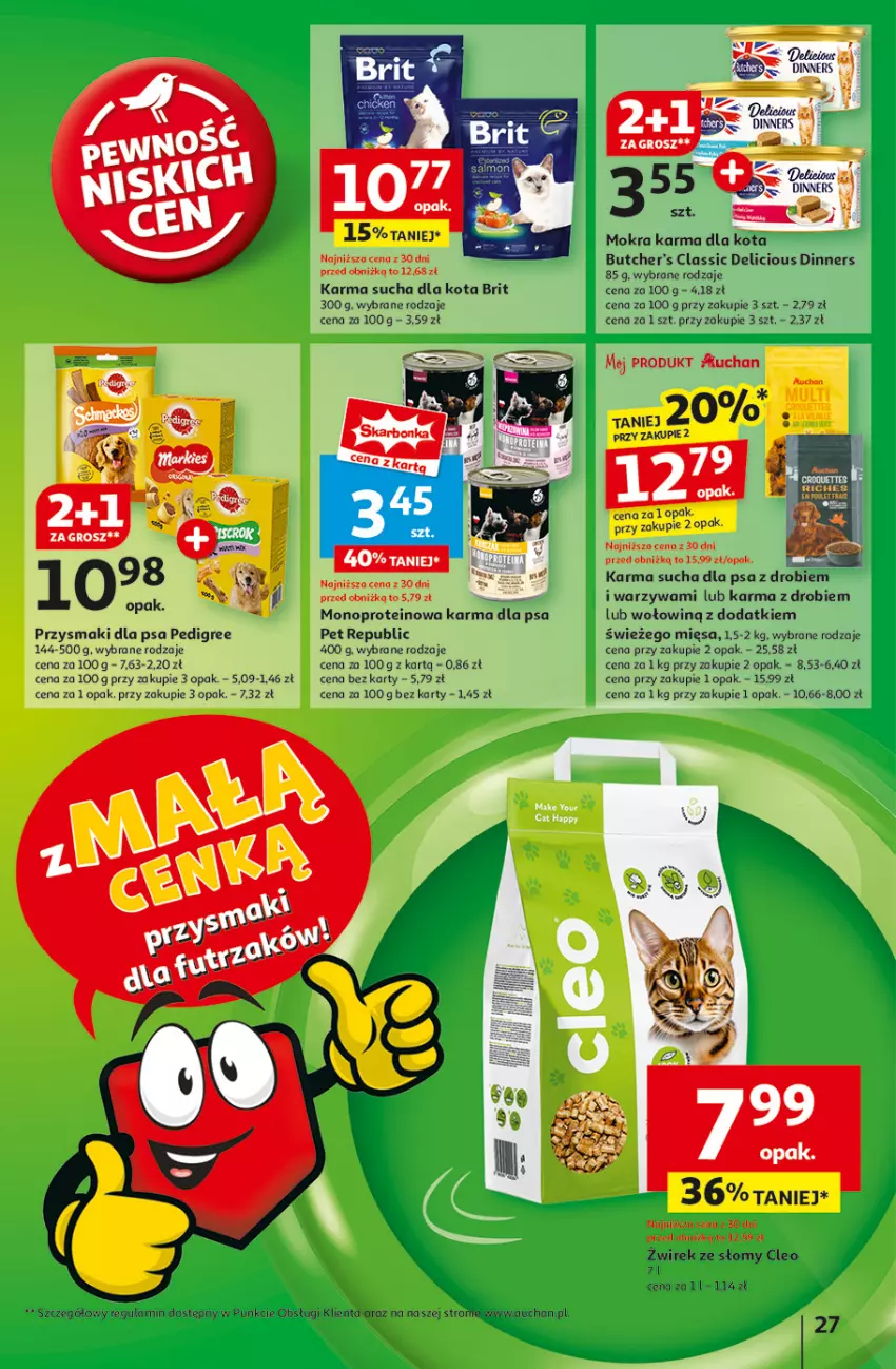 Gazetka promocyjna Auchan - Pewność Niskich Cen Hipermarket - ważna 06.03 do 12.03.2025 - strona 29 - produkty: Brit, Butcher's, Mokra karma, Pedigree, Przysmaki, Warzywa