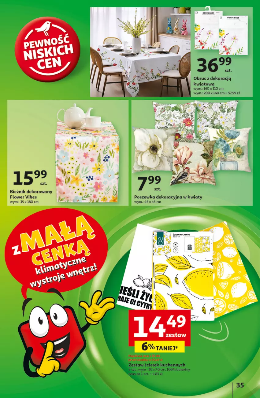 Gazetka promocyjna Auchan - Pewność Niskich Cen Hipermarket - ważna 06.03 do 12.03.2025 - strona 39 - produkty: Bieżnik, Obrus, Poszewka