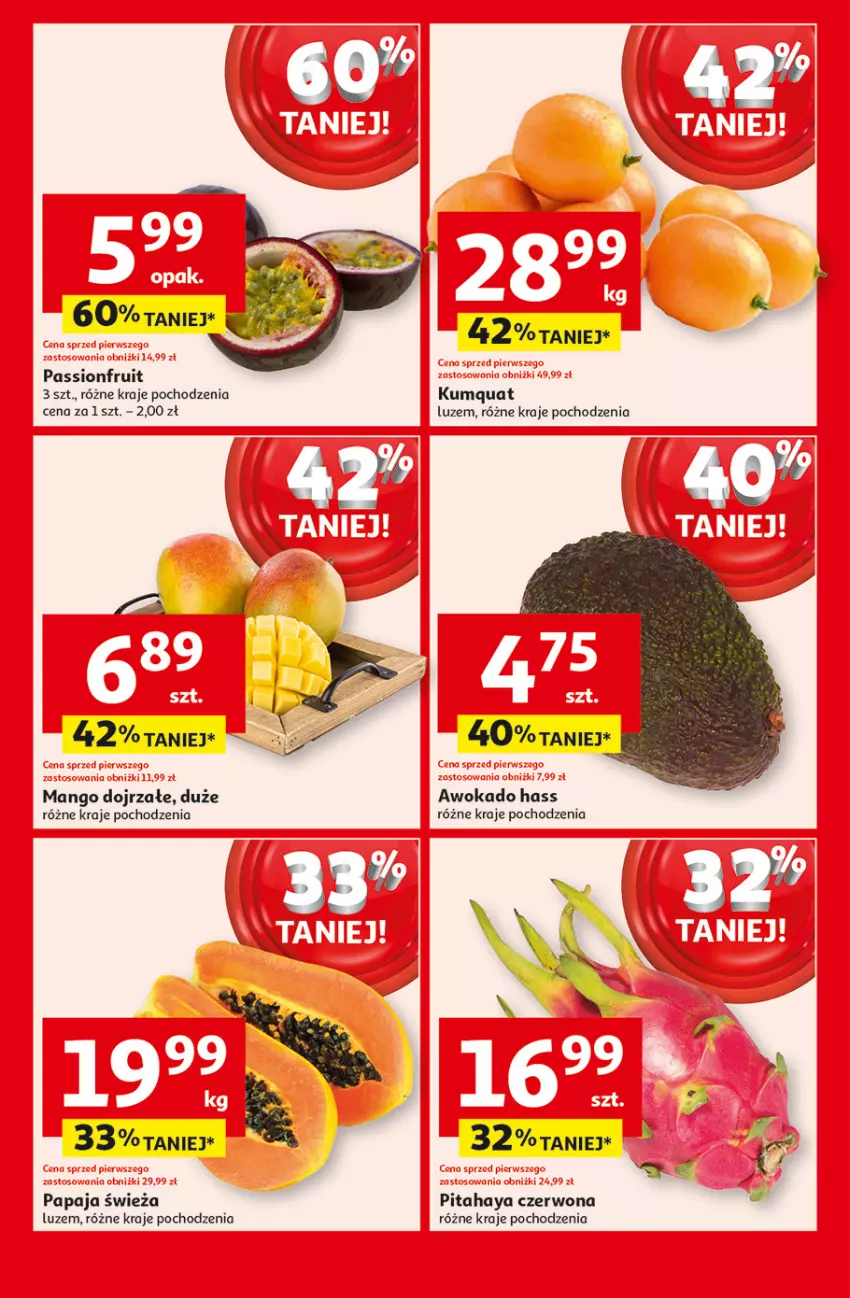 Gazetka promocyjna Auchan - Pewność Niskich Cen Hipermarket - ważna 06.03 do 12.03.2025 - strona 9 - produkty: Mango, Papaja, Pitahaya