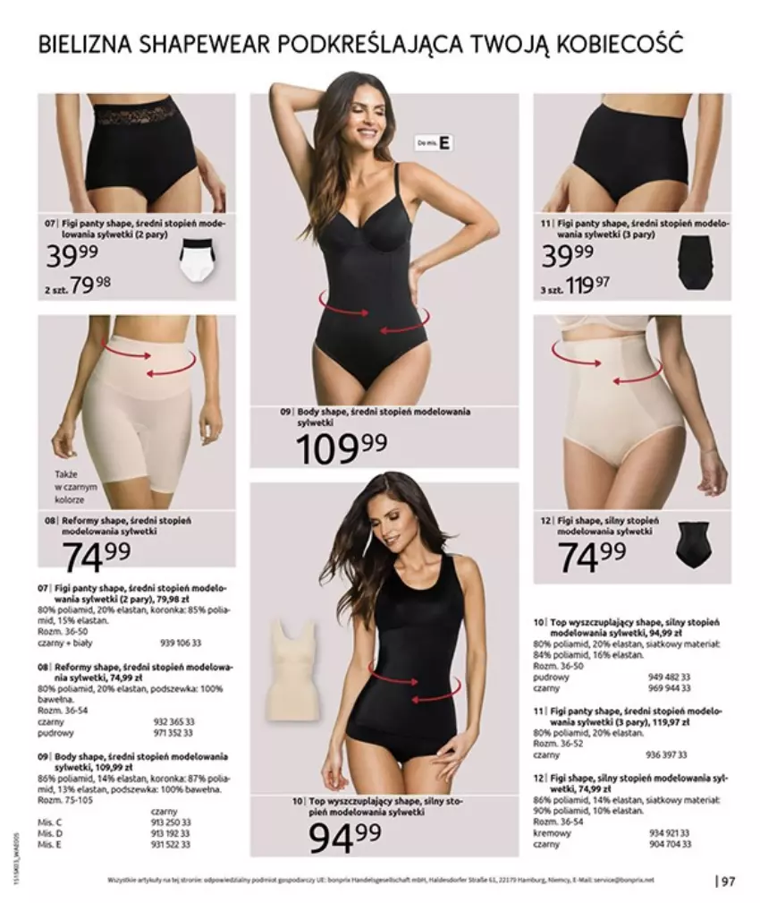 Gazetka promocyjna Bonprix - PREMIERA SEZONU - ważna 03.03 do 25.05.2025 - strona 99 - produkty: Bielizna, Body, Fa, Figi, HP, Miód, Moda, Olej, Ser, Top