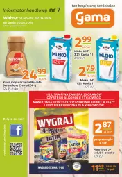 Gazetka promocyjna Gama - Gazetka Gama - Gazetka - ważna od 10.04 do 10.04.2024 - strona 1 - produkty: Piwa, Piwo, Piec, Kawa rozpuszczalna, Gra, Kawa, O nas, Tatra, Mleko, Fa