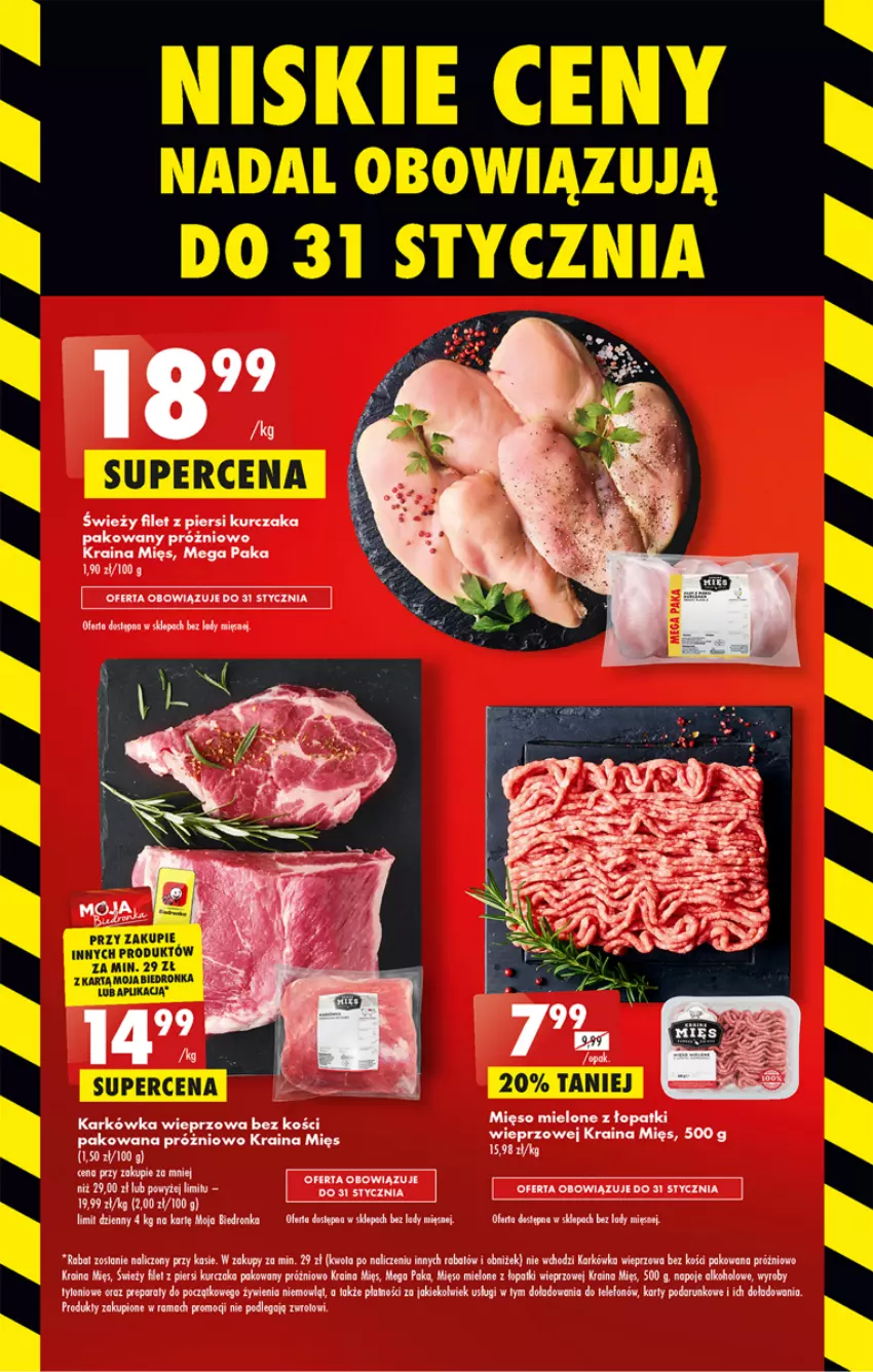 Gazetka promocyjna Biedronka - Gazetka - Biedronka.pl - ważna 02.01 do 07.01.2023 - strona 15 - produkty: Fa, Filet z piersi kurczaka, Karkówka wieprzowa, Kurczak, Lody, Mięso, Mięso mielone, Mięso mielone z łopatki wieprzowej, Napoje, Rama, Telefon