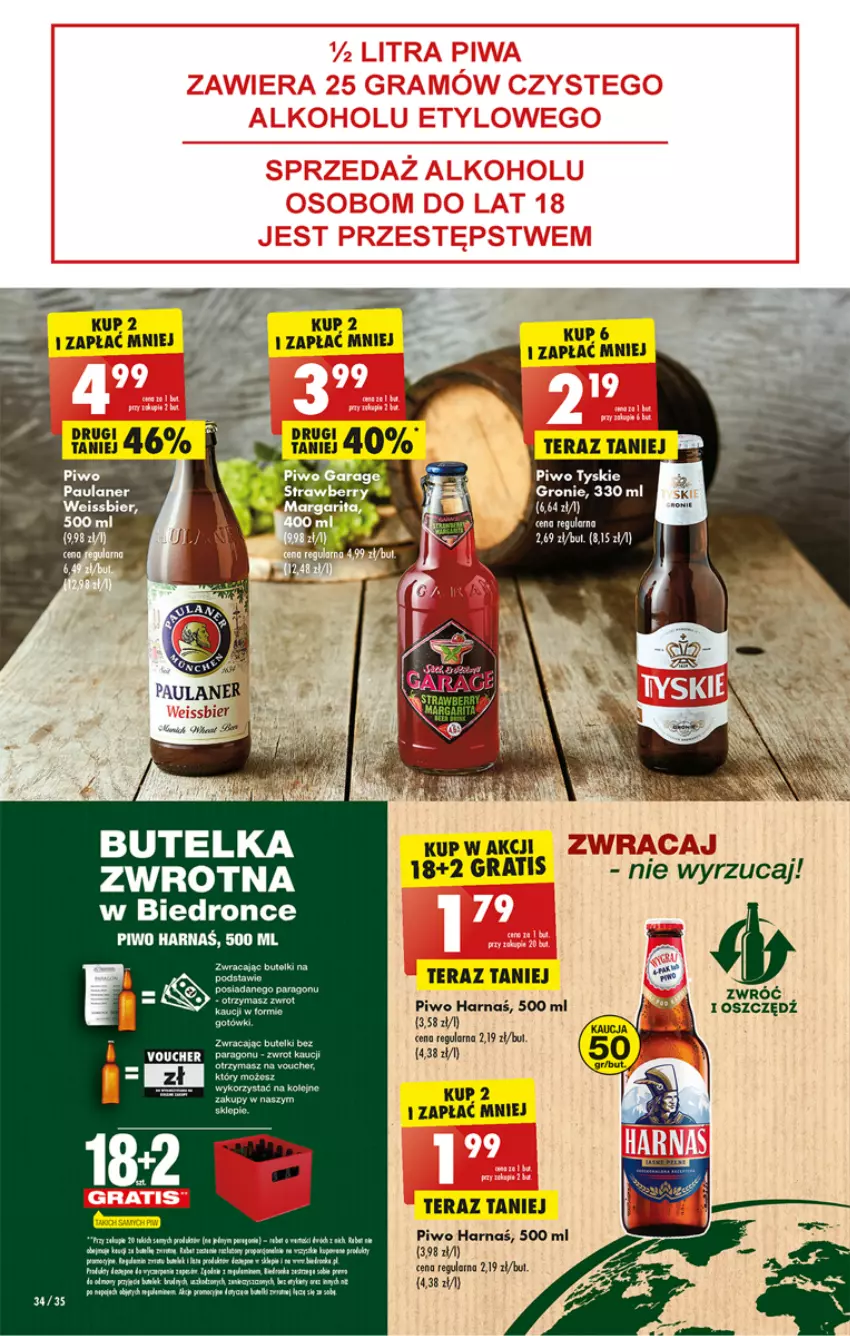 Gazetka promocyjna Biedronka - Gazetka - Biedronka.pl - ważna 02.01 do 07.01.2023 - strona 34 - produkty: Gra, Harnaś, Piwo, Rum, Tera, Tyskie