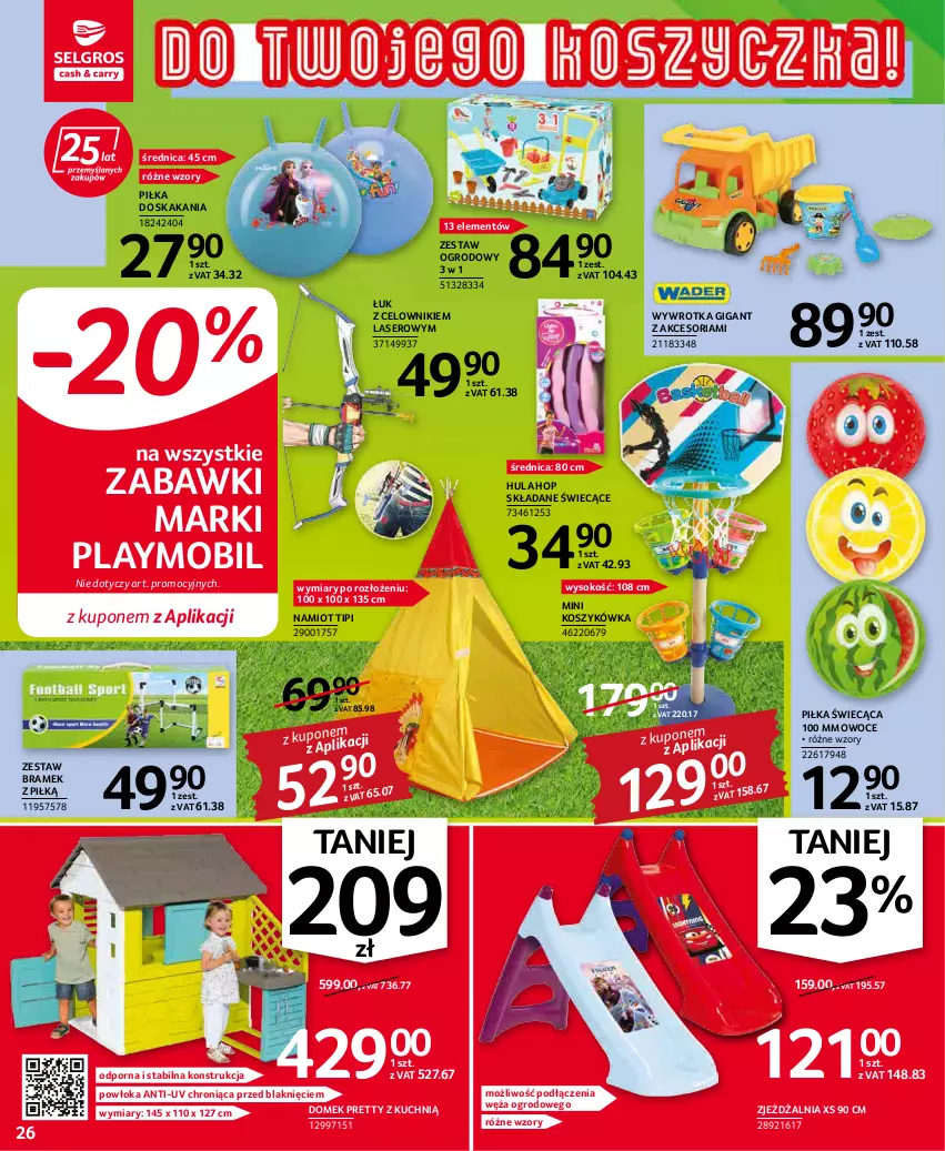 Gazetka promocyjna Selgros - Oferta przemysłowa - ważna 31.03 do 06.04.2022 - strona 26 - produkty: Kosz, Mobil, Namiot, Owoce, Playmobil, Por, Ser, Sok, Wywrotka, Zestaw ogrodowy