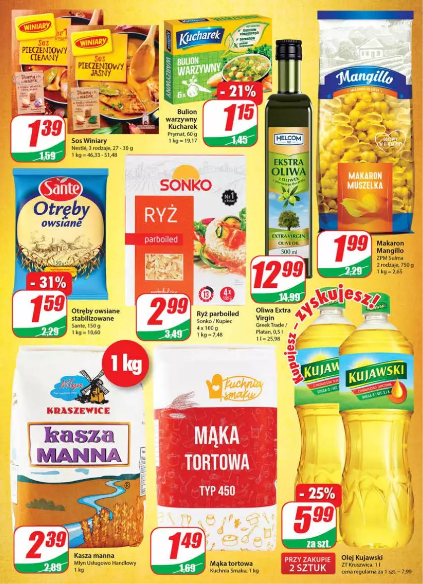 Gazetka promocyjna Dino - Gazetka - ważna 11.08 do 17.08.2021 - strona 7 - produkty: Bulion, Gin, Kasza, Kucharek, Kuchnia, Kupiec, Lion, Mąka, Mąka tortowa, Makaron, Piec, Prymat, Ryż, Ryż parboiled, Sante, Sos, Winiary