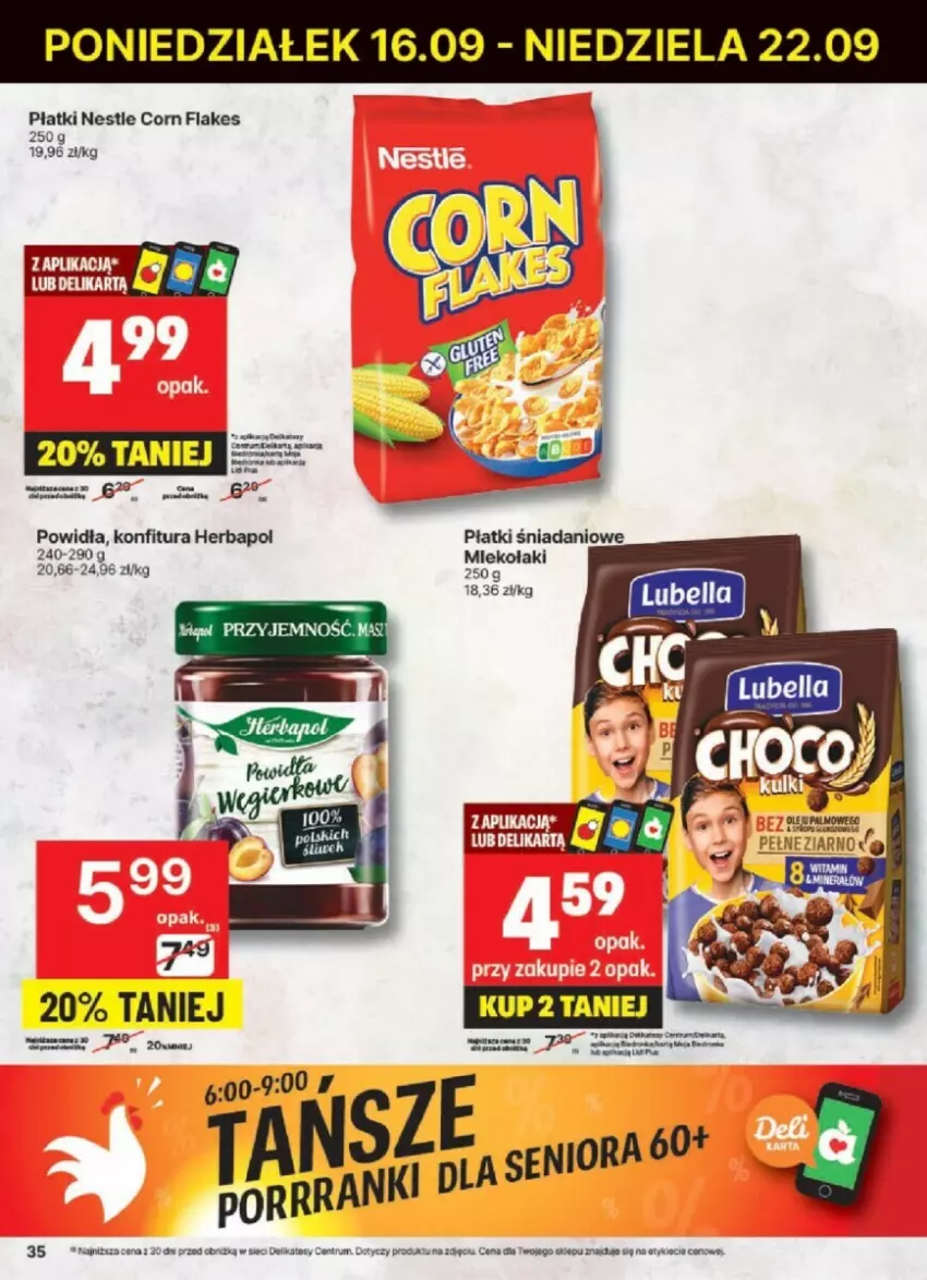 Gazetka promocyjna Delikatesy Centrum - ważna 16.09 do 22.09.2024 - strona 29 - produkty: Corn flakes, Danio, Herbapol, Kiwi, Konfitura, Rum