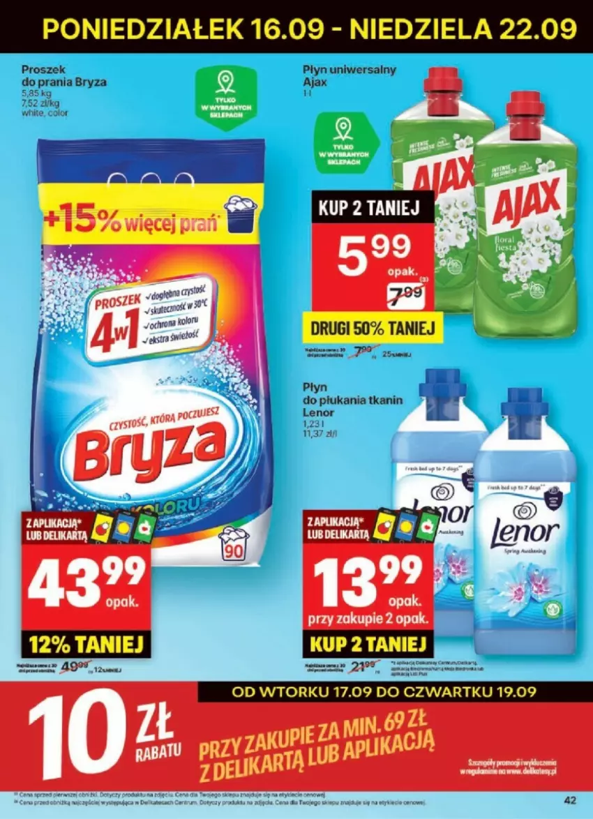 Gazetka promocyjna Delikatesy Centrum - ważna 16.09 do 22.09.2024 - strona 37 - produkty: Ajax, Płyn do płukania