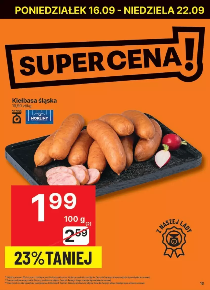 Gazetka promocyjna Delikatesy Centrum - ważna 16.09 do 22.09.2024 - strona 5 - produkty: Kiełbasa, Kiełbasa śląska