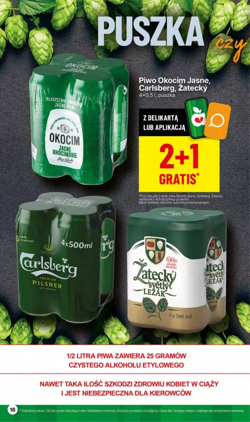 Gazetka promocyjna Delikatesy Centrum - NOWA GAZETKA Delikatesy Centrum od 15 stycznia! 15-21.01.2024 - ważna 15.01 do 21.01.2024 - strona 16 - produkty: Carlsberg, Gra, Koc, Okocim, Piec, Piwa, Piwo, Rum