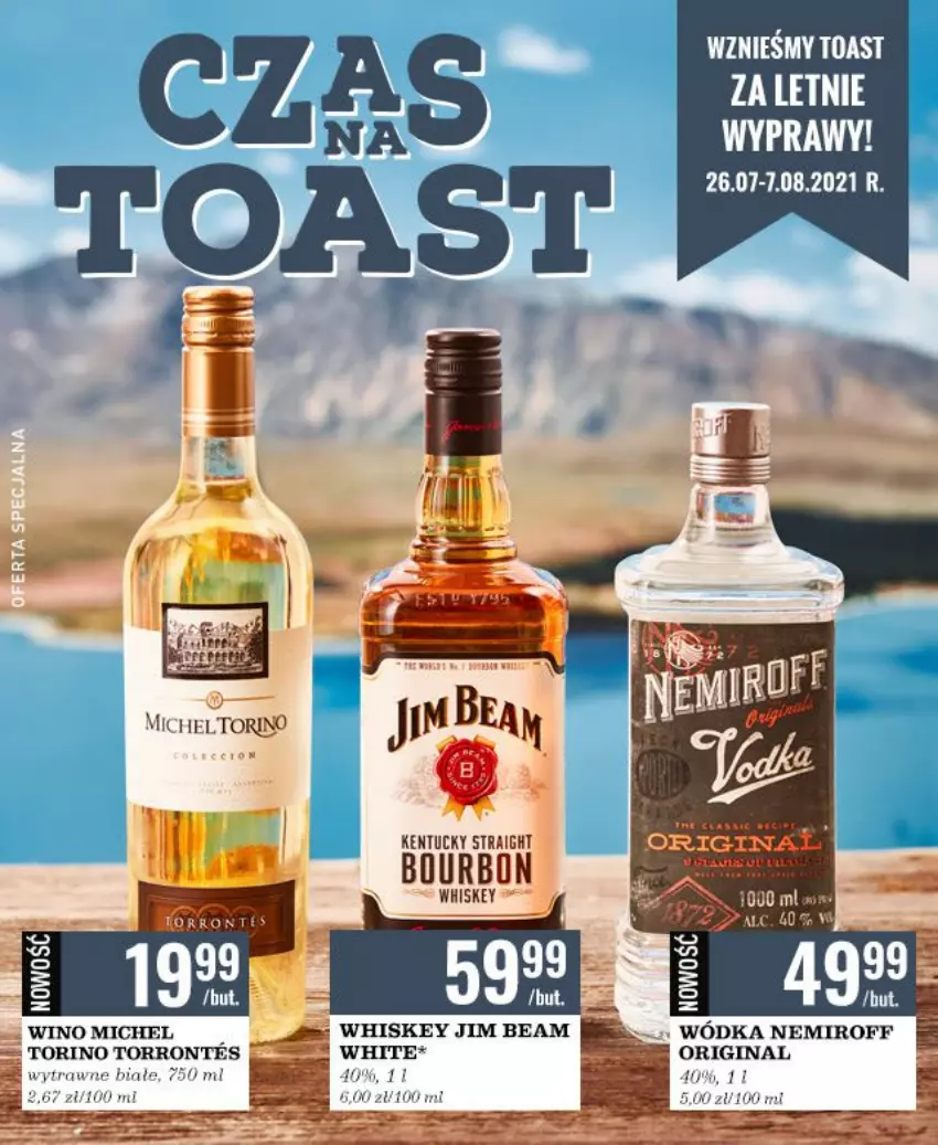 Gazetka promocyjna Biedronka - Czas na toast - ważna 26.07 do 07.08.2021 - strona 1 - produkty: Bourbon, Gin, Whiskey, Wódka