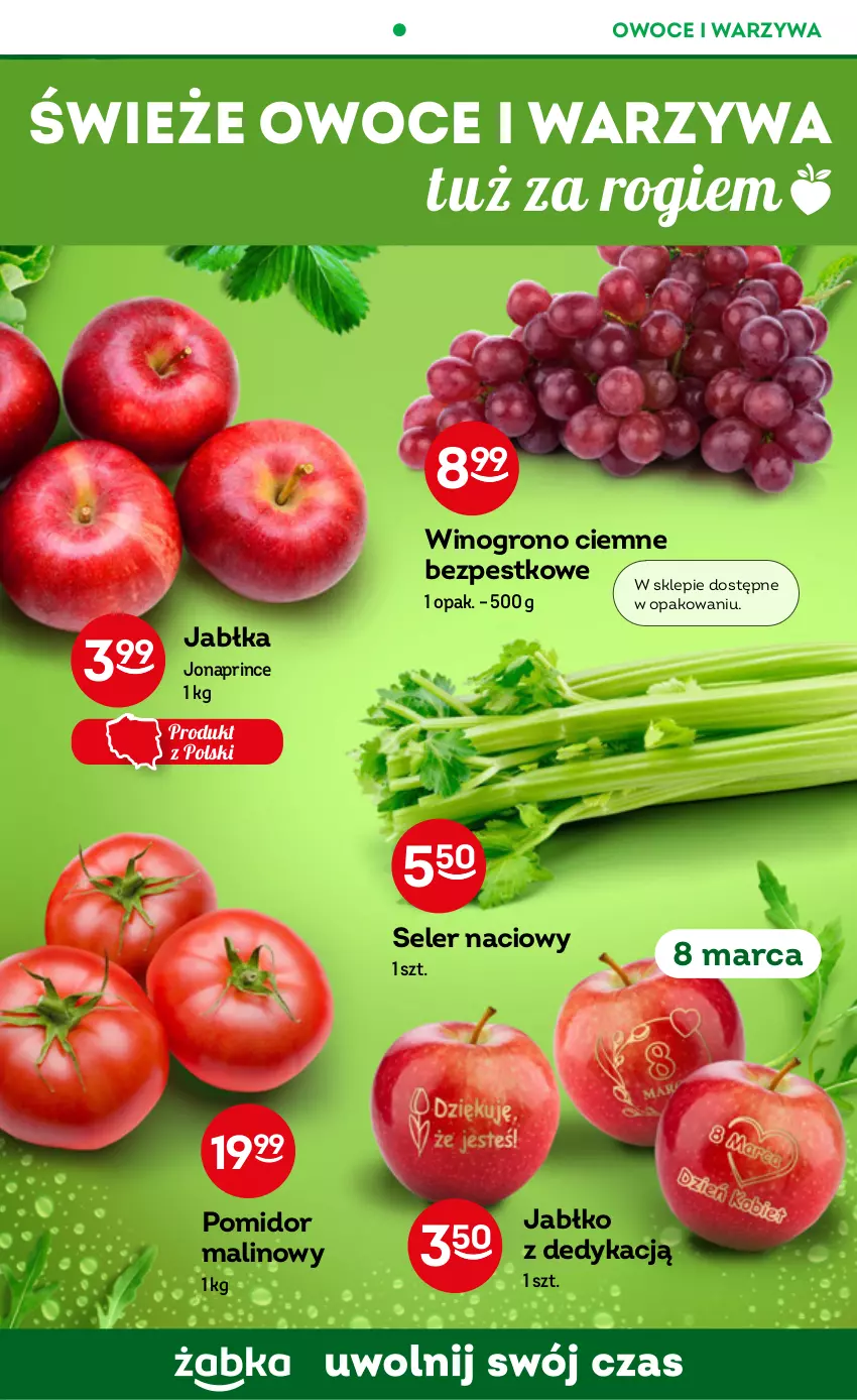 Gazetka promocyjna Żabka - ważna 08.03 do 14.03.2023 - strona 30 - produkty: Jabłka, Owoce, Pomidor malinowy, Seler naciowy, Warzywa, Wino