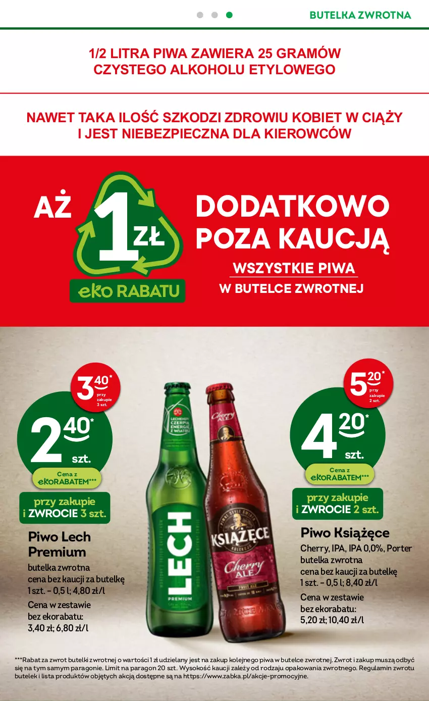 Gazetka promocyjna Żabka - ważna 08.03 do 14.03.2023 - strona 6 - produkty: Gra, Książęce, Lech Premium, Mus, Olej, Piec, Piwa, Piwo, Por, Sok