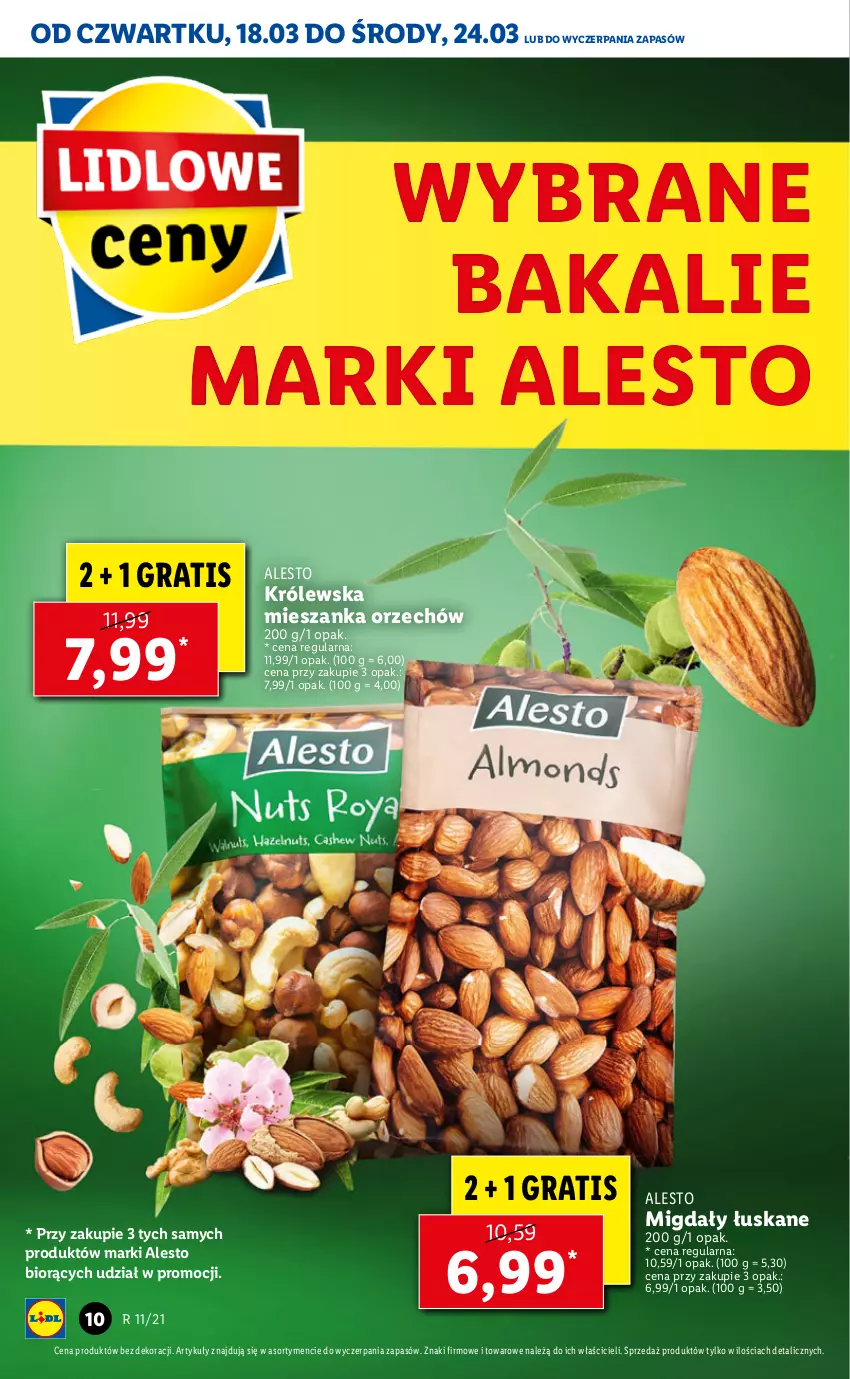 Gazetka promocyjna Lidl - GAZETKA - ważna 18.03 do 20.03.2021 - strona 10 - produkty: Gra, Migdały, Migdały łuskane