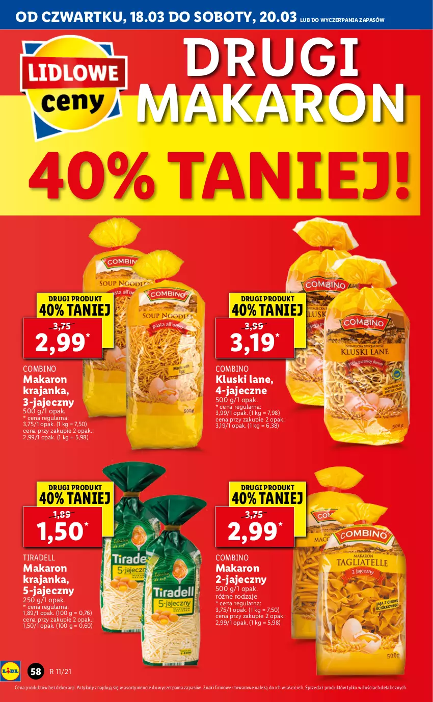 Gazetka promocyjna Lidl - GAZETKA - ważna 18.03 do 20.03.2021 - strona 58 - produkty: Dell, Makaron