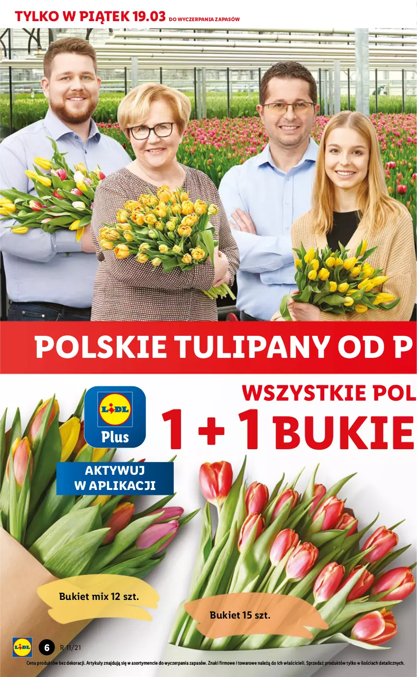 Gazetka promocyjna Lidl - GAZETKA - ważna 18.03 do 20.03.2021 - strona 6 - produkty: Bukiet, Tulipan