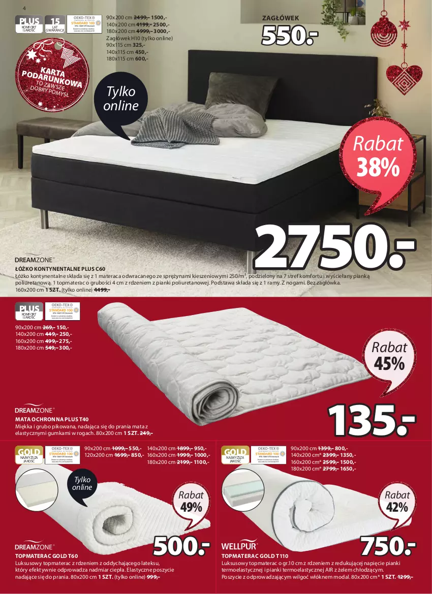 Gazetka promocyjna Jysk - Oferta tygodnia - ważna 06.12 do 26.12.2022 - strona 5 - produkty: LG, Mata ochronna, Materac, Moda, Tera, Top, Zagłówek