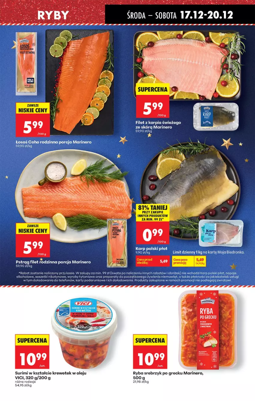 Gazetka promocyjna Biedronka - Od Środy - ważna 17.12 do 18.12.2025 - strona 41 - produkty: Fa, Karp, Napoje, Olej, Por, Pstrąg, Rama, Ryba, Surimi, Telefon