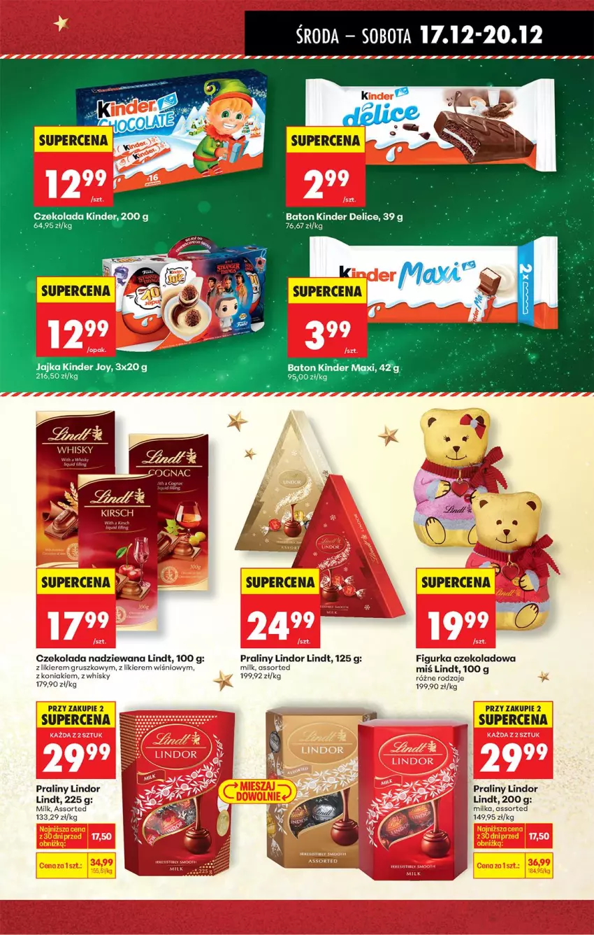 Gazetka promocyjna Biedronka - Od Środy - ważna 17.12 do 18.12.2025 - strona 59 - produkty: Baton, Czekolada, Czekolada nadziewana, Kinder, Likier, Lindor, Lindt, Milka, Praliny, Whisky
