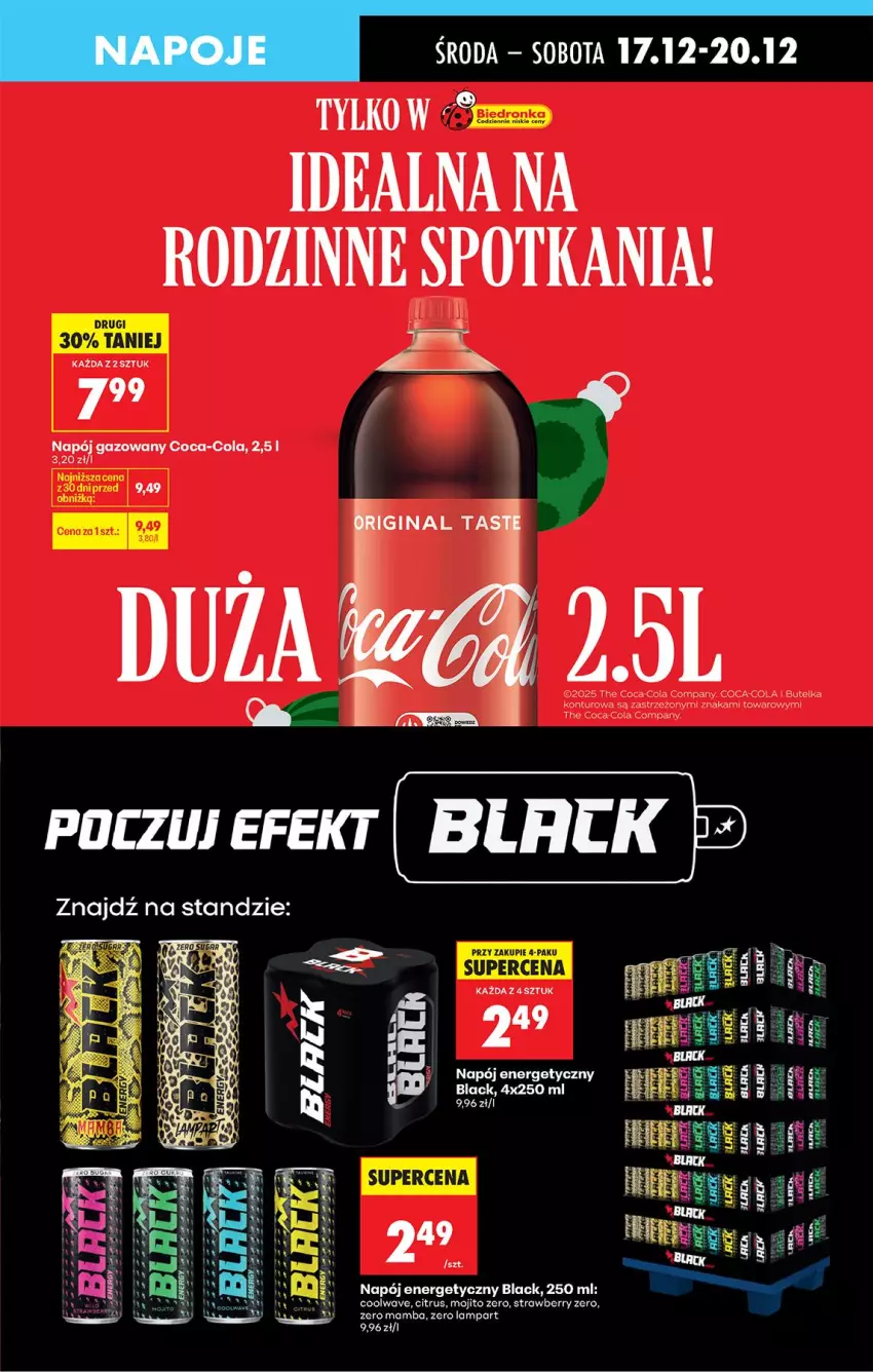 Gazetka promocyjna Biedronka - Od Środy - ważna 17.12 do 18.12.2025 - strona 71 - produkty: Coca-Cola, Lack, Lampa, Mamba, Napój, Napój energetyczny