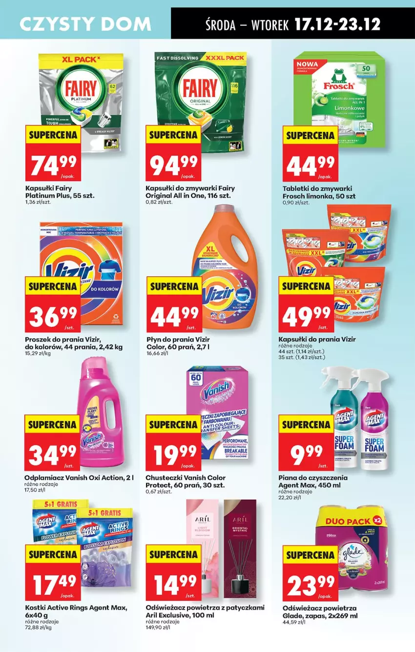 Gazetka promocyjna Biedronka - Od Środy - ważna 17.12 do 18.12.2025 - strona 77 - produkty: Chusteczki, Fa, Fairy, Frosch, Gin, Kapsułki do prania, Limonka, Odplamiacz, Odświeżacz powietrza, Płyn do prania, Proszek do prania, Tablet, Tabletki do zmywarki, Vanish, Vizir, Wiko, Zmywarki