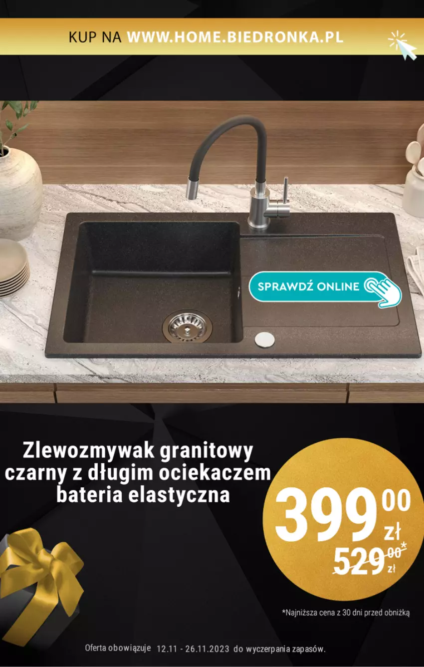 Gazetka promocyjna Biedronka - Biedronka Home - Gazetka - Biedronka.pl - ważna 13.11 do 28.11.2023 - strona 14 - produkty: Bateria, Gra, Ociekacz, Zlew, Zlewozmywak