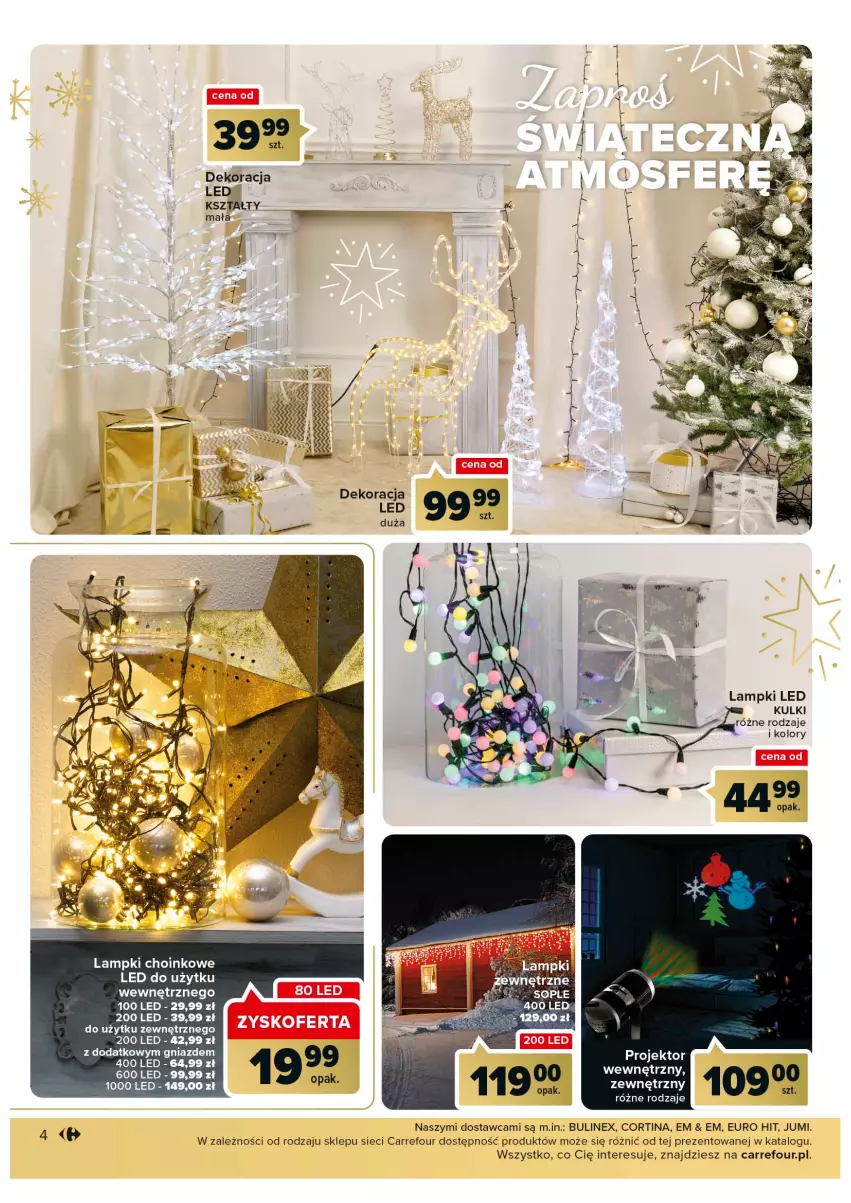 Gazetka promocyjna Carrefour - Gazetka Prezenty część 2 - ważna 29.11 do 24.12.2022 - strona 4 - produkty: Dekoracja LED