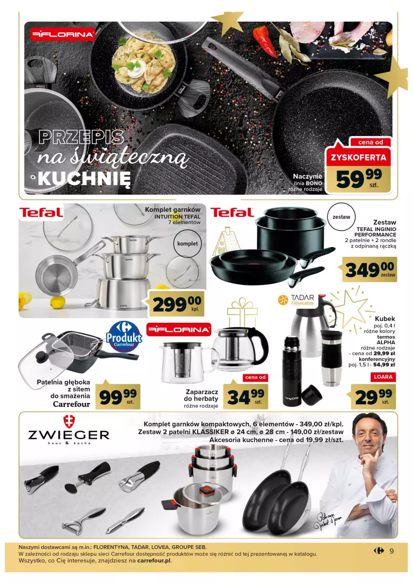 Gazetka promocyjna Carrefour - Gazetka Prezenty część 2 - ważna 29.11 do 24.12.2022 - strona 9 - produkty: Fa, Gin, Kubek, Patelnia, Tefal, Termos