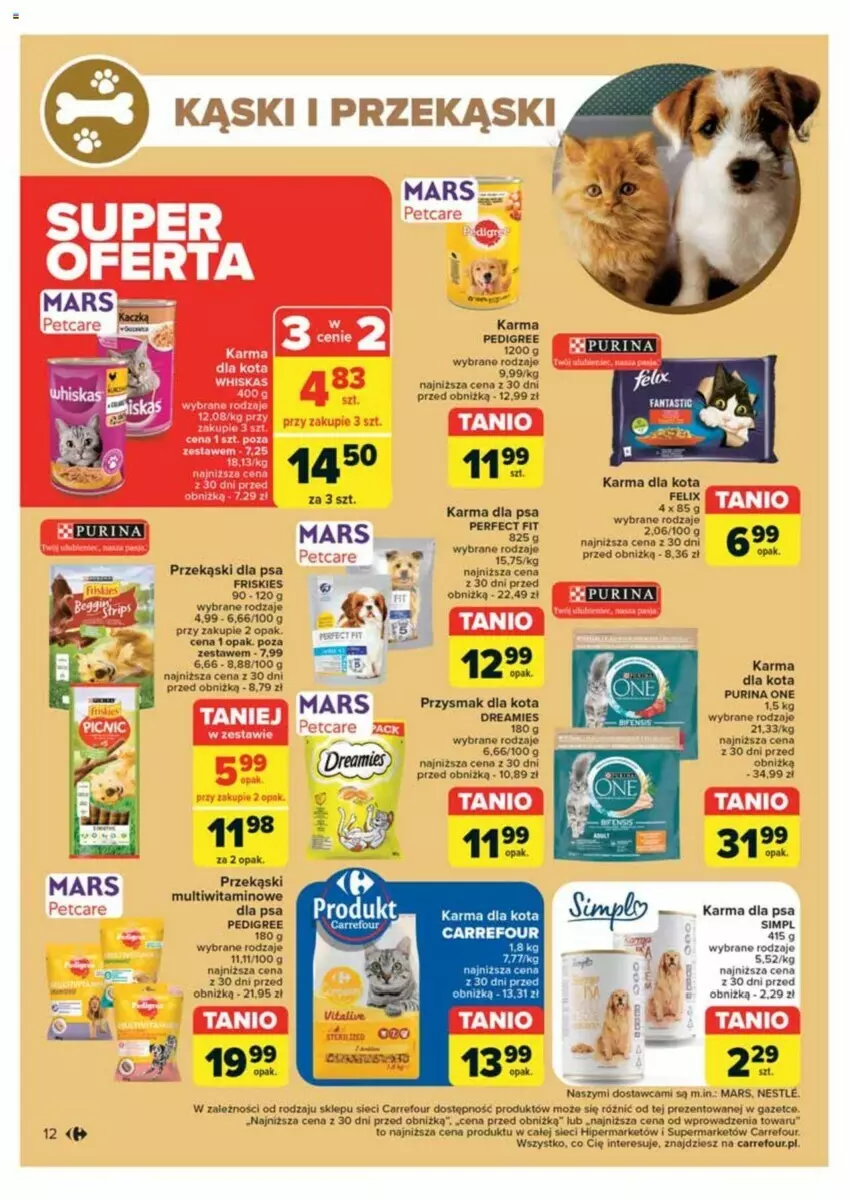 Gazetka promocyjna Carrefour - ważna 18.06 do 22.06.2024 - strona 8 - produkty: Friskies, Mars, O nas, Pedigree, Przekąski dla psa, Przysmak dla kota, Pur, Purina