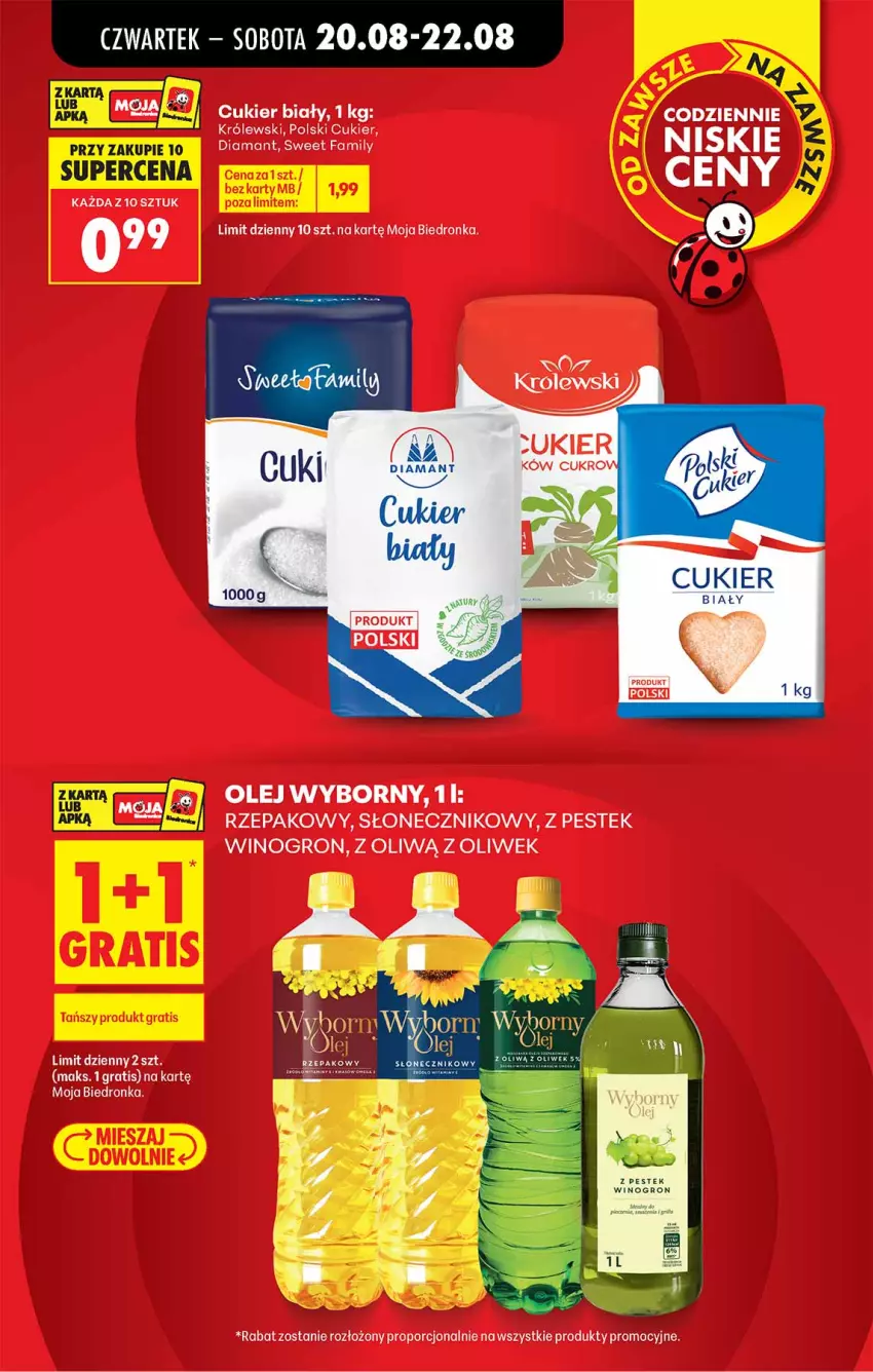 Gazetka promocyjna Biedronka - Od Czwartku - ważna 20.08 do 26.08.2026 - strona 11 - produkty: Cukier, Królewski, Olej, Por, Stek, Wino