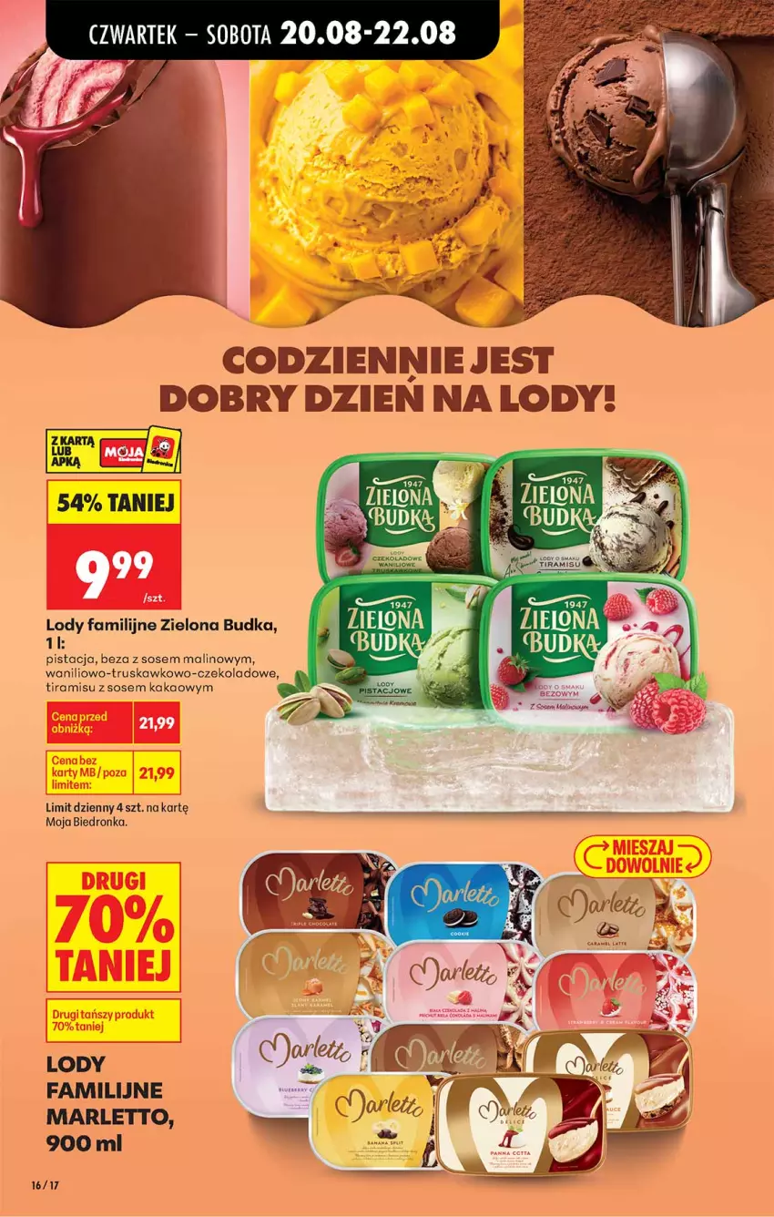 Gazetka promocyjna Biedronka - Od Czwartku - ważna 20.08 do 26.08.2026 - strona 16 - produkty: Fa, Kakao, Lody, Sos, Zielona Budka