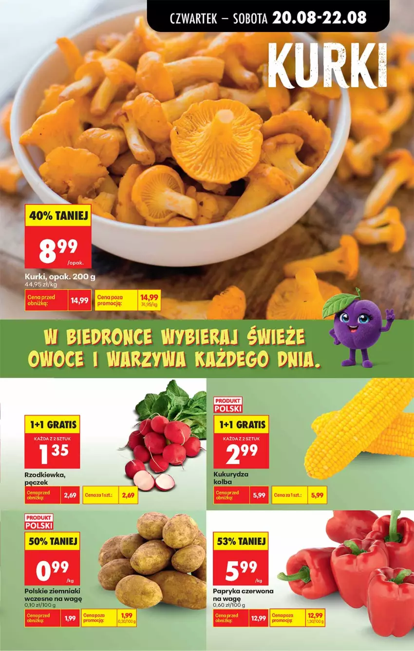 Gazetka promocyjna Biedronka - Od Czwartku - ważna 20.08 do 26.08.2026 - strona 19 - produkty: Papryka, Papryka czerwona, Rzodkiewka, Ziemniaki