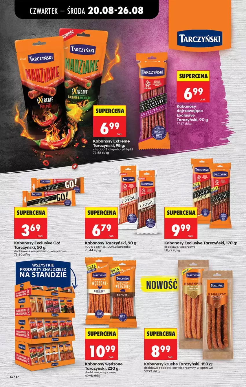 Gazetka promocyjna Biedronka - Od Czwartku - ważna 20.08 do 26.08.2026 - strona 46 - produkty: Cheddar, Kabanos, Kurczak, Sos, Tarczyński, Wieprzowina