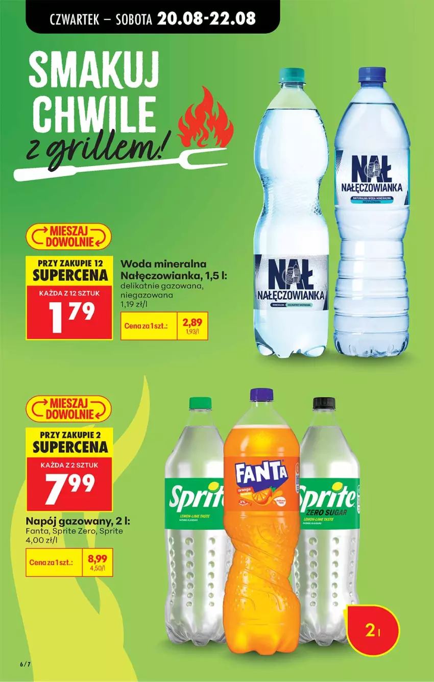 Gazetka promocyjna Biedronka - Od Czwartku - ważna 20.08 do 26.08.2026 - strona 6 - produkty: Fa, Fanta, Nałęczowianka, Napój, Napój gazowany, Sprite, Woda, Woda mineralna