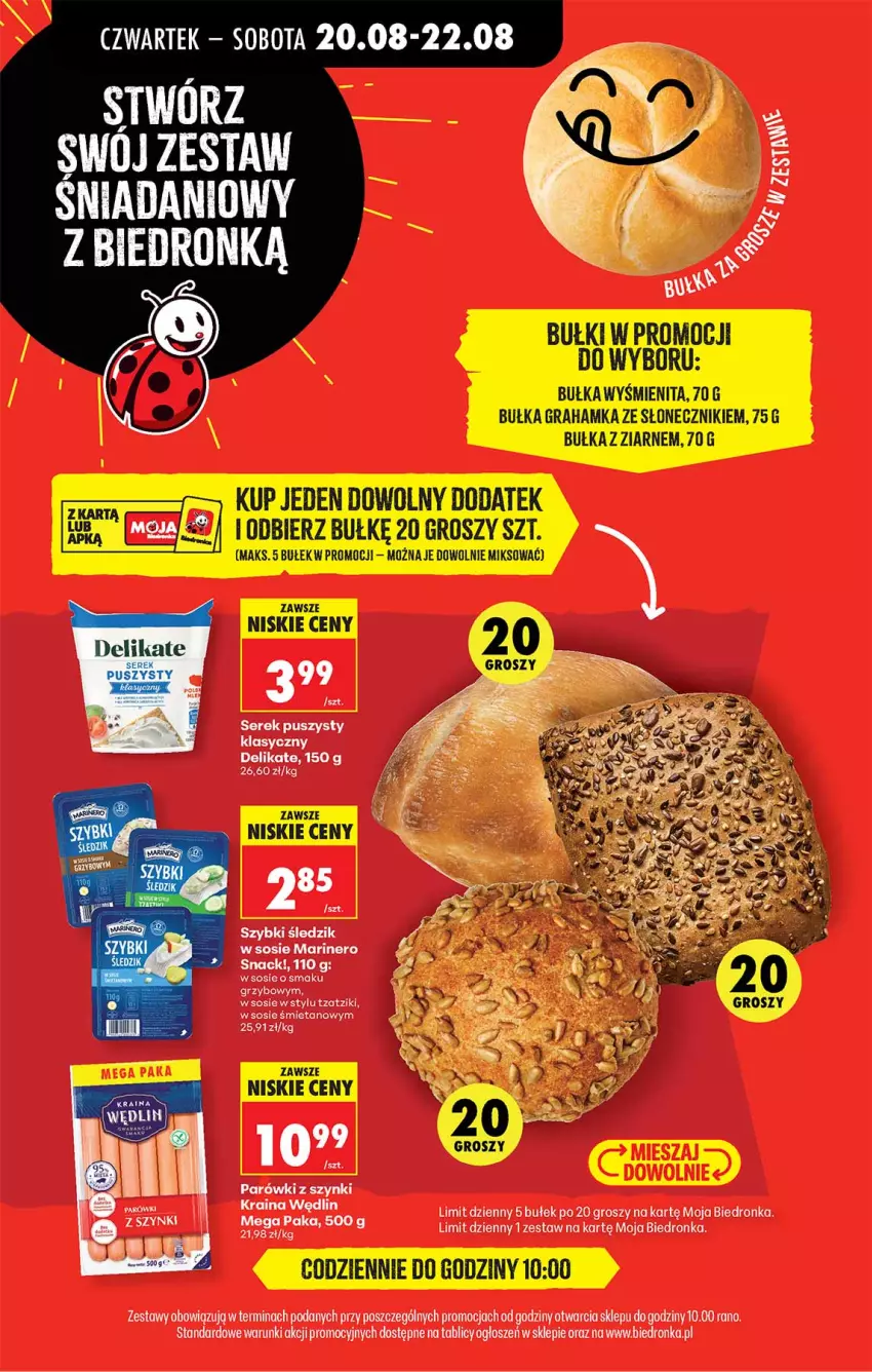 Gazetka promocyjna Biedronka - Od Czwartku - ważna 20.08 do 26.08.2026 - strona 69 - produkty: Bułka, Bułka grahamka, Gra, Ser, Serek, Serek puszysty, Sos