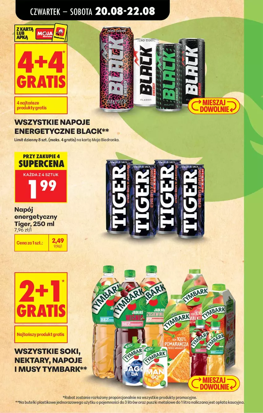 Gazetka promocyjna Biedronka - Od Czwartku - ważna 20.08 do 26.08.2026 - strona 7 - produkty: Fa, Gra, Lack, Napój, Napój energetyczny, Napoje, Por, Sok, Tiger