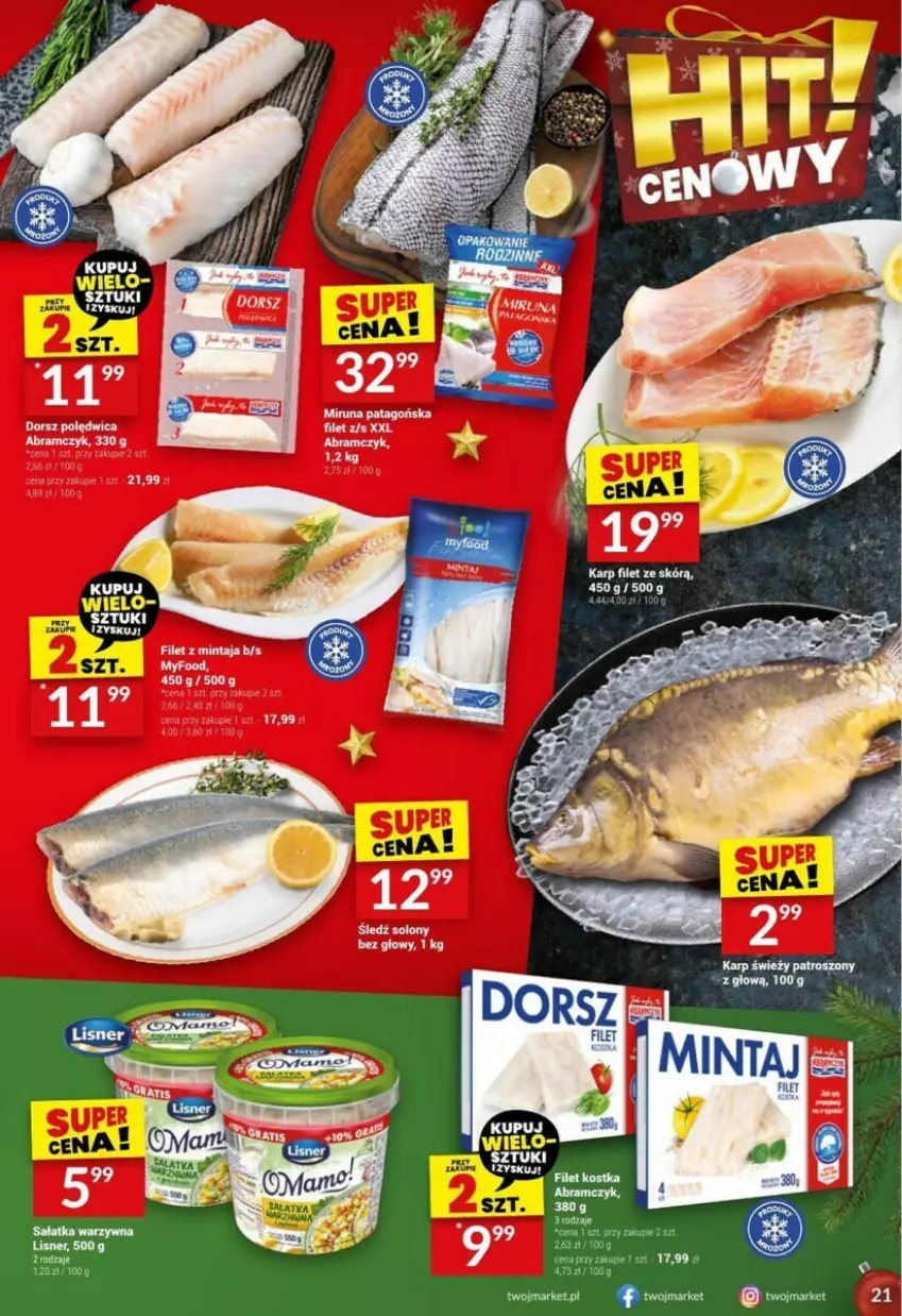 Gazetka promocyjna Twoj Market - ważna 13.12 do 19.12.2023 - strona 14 - produkty: Dorsz, Karp, Lisner, Mintaj