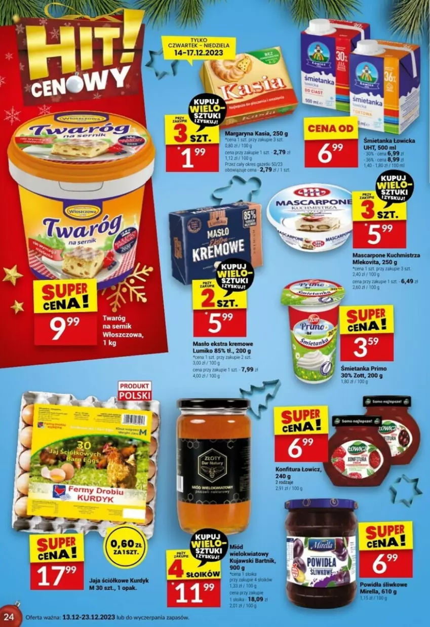 Gazetka promocyjna Twoj Market - ważna 13.12 do 19.12.2023 - strona 17 - produkty: Konfitura, Mascarpone, Masło, Por, Zott