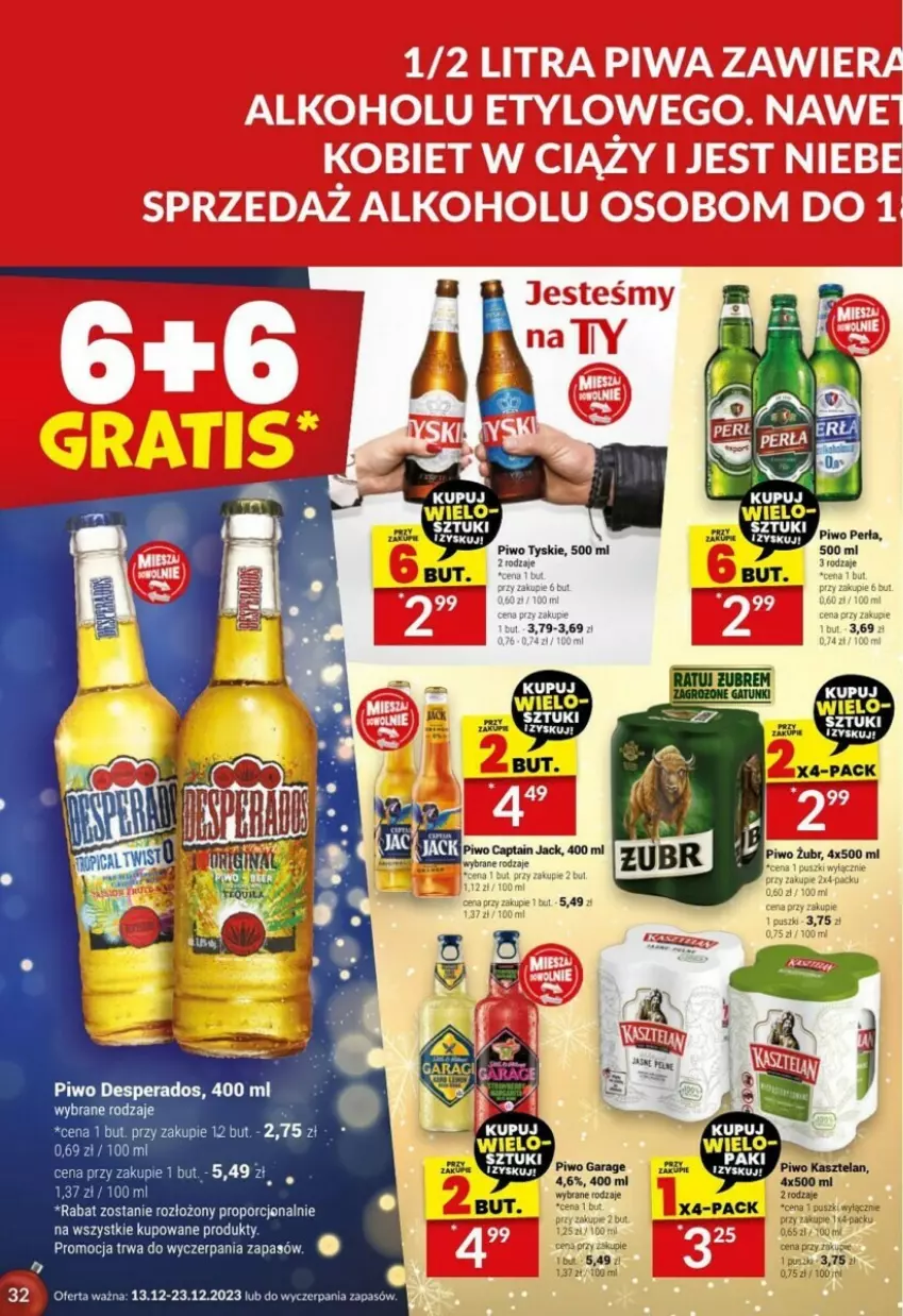 Gazetka promocyjna Twoj Market - ważna 13.12 do 19.12.2023 - strona 26 - produkty: Captain Jack, Desperados, Piwo, Por, Tyskie