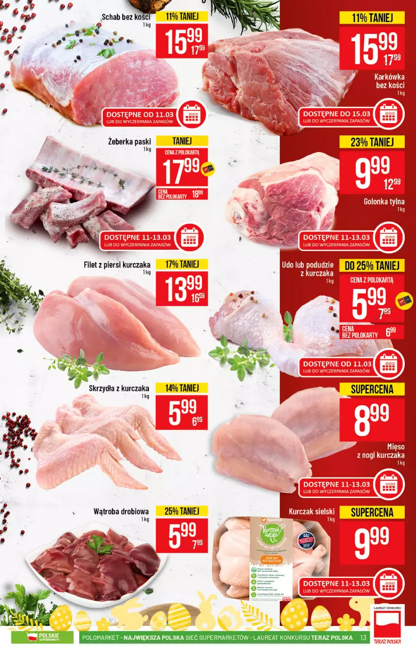 Gazetka promocyjna PoloMarket - Gazetka promocyjna  r - ważna 10.03 do 16.03.2021 - strona 13 - produkty: Filet z piersi kurczaka, Kurczak, Laur, LG, Tera