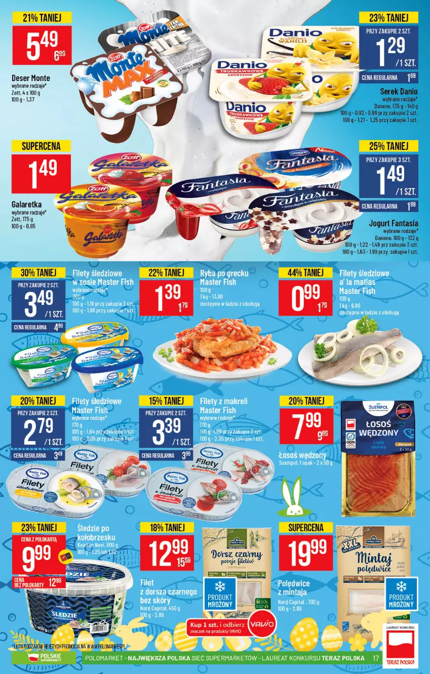 Gazetka promocyjna PoloMarket - Gazetka promocyjna  r - ważna 10.03 do 16.03.2021 - strona 17 - produkty: Danio, Danone, Deser, Fa, Fanta, Gala, Galaretka, Jogurt, Monte, Ser, Serek, Zott