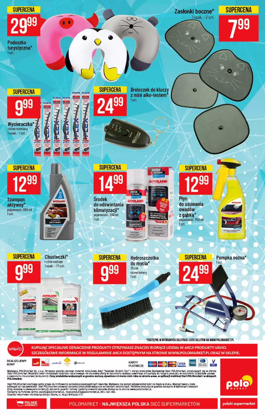 Gazetka promocyjna PoloMarket - Gazetka promocyjna  r - ważna 10.03 do 16.03.2021 - strona 51 - produkty: Breloczek, Chusteczki, Dres, Mobil, Noż, Poduszka, Pompka, Szampon, Szczotka, Wycieraczka