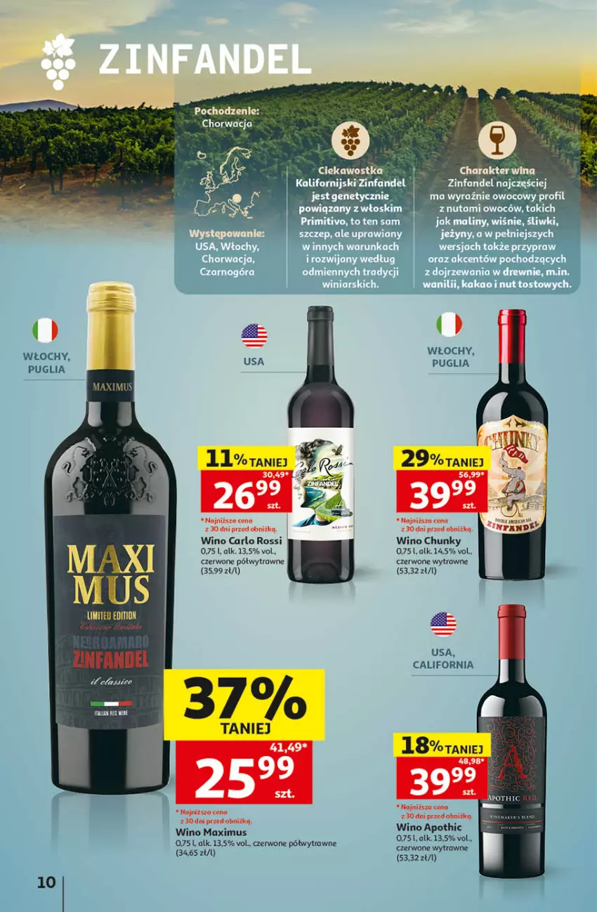Gazetka promocyjna Auchan - Katalog Wino Hipermarket - ważna 05.10 do 31.10.2026 - strona 10 - produkty: Carlo Rossi, Fa, Wino