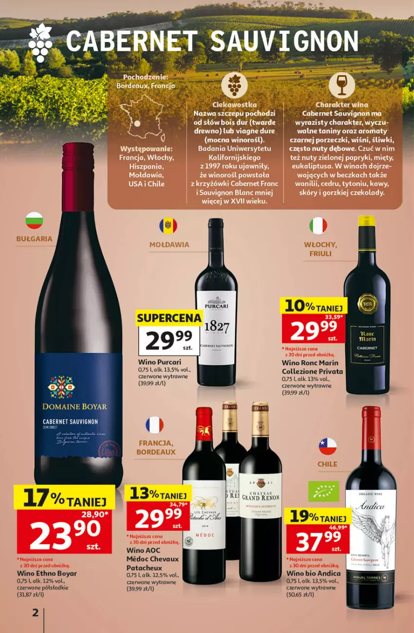 Gazetka promocyjna Auchan - Katalog Wino Hipermarket - ważna 05.10 do 31.10.2026 - strona 2 - produkty: Cabernet Sauvignon, Pur, Tera, Wino