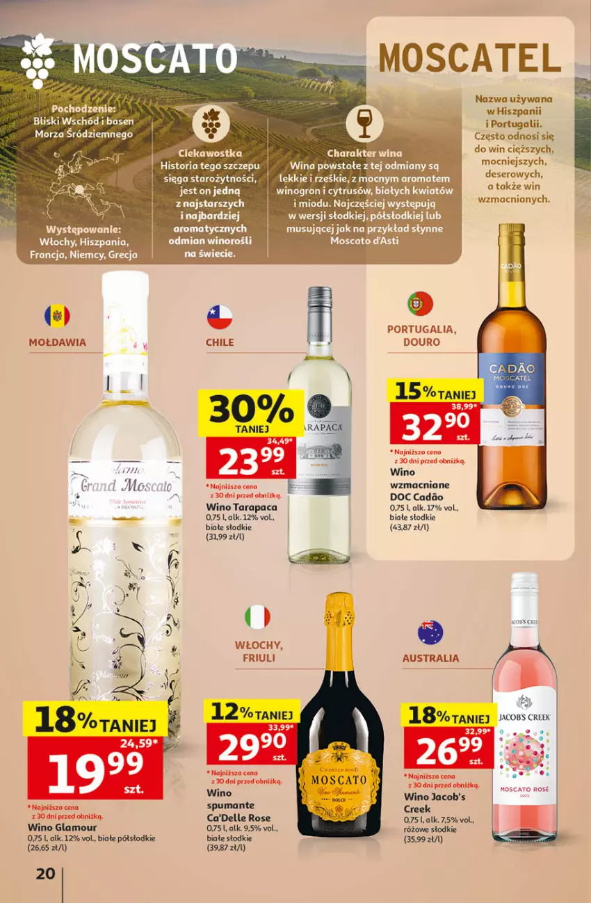 Gazetka promocyjna Auchan - Katalog Wino Hipermarket - ważna 05.10 do 31.10.2026 - strona 20 - produkty: Dell, Deser, Jacobs, Mus, Por, Ser, Wino