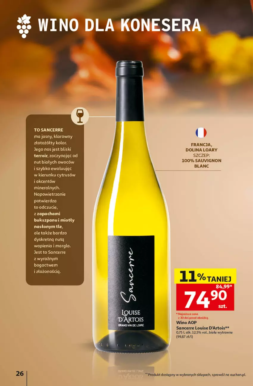 Gazetka promocyjna Auchan - Katalog Wino Hipermarket - ważna 05.10 do 31.10.2026 - strona 26 - produkty: Gaga, Sauvignon Blanc, Wino