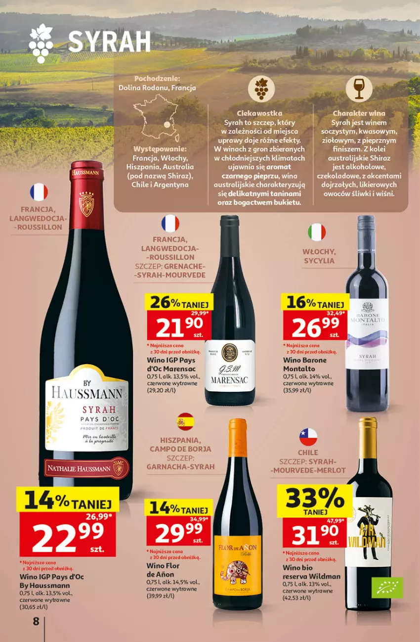 Gazetka promocyjna Auchan - Katalog Wino Hipermarket - ważna 05.10 do 31.10.2026 - strona 8 - produkty: Gra, Merlot, Ser, Wino