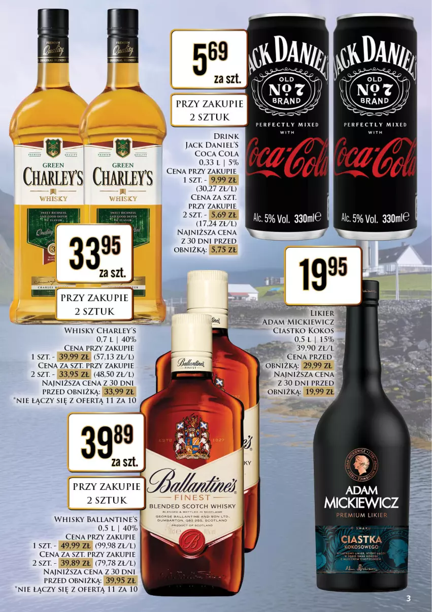 Gazetka promocyjna Dino - Oferta alkoholowa - ważna 18.09 do 19.09.2026 - strona 3 - produkty: Ciastka, Kokos, Likier, Whisky