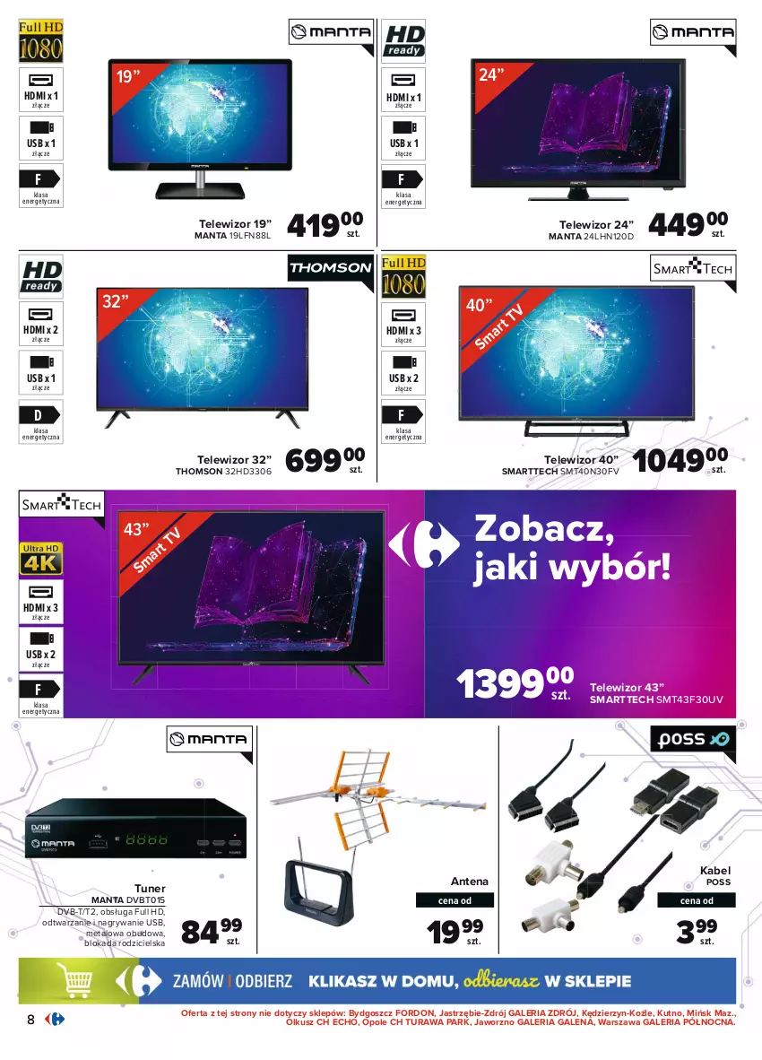 Gazetka promocyjna Carrefour - Gazetka Multimedia - ważna 16.08 do 04.09.2021 - strona 8 - produkty: Gry, Manta, Telewizor, Thomson