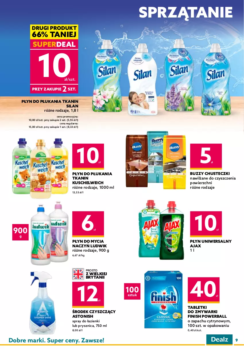 Gazetka promocyjna Dealz - WIELKIE OTWARCIE: 16.02.2023🥳Fort Wola, Warszawa - ważna 16.02 do 01.03.2023 - strona 9 - produkty: Ajax, Chusteczki, Colgate, Do mycia naczyń, Finish, Gillette, LG, Ludwik, Maska, Maska do włosów, Mydło, Mydło w płynie, Nivea, Odżywka, Olej, Palmolive, Pasta do zębów, Pianka do golenia, Płyn do mycia, Płyn do mycia naczyń, Płyn do płukania, Silan, Sprzątanie, Szampon, Tablet, Tabletki do zmywarki, Zmywarki