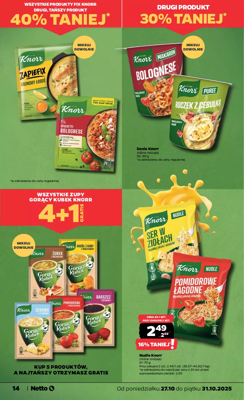 Gazetka promocyjna Netto - Od Poniedziałku - ważna 27.10 do 31.10.2025 - strona 14 - produkty: Gra, Knorr, Kubek